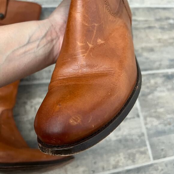 Frye Melissa riding boots Button tall brown leather size 8 Mexico Equestrian - Picture 10 of 13